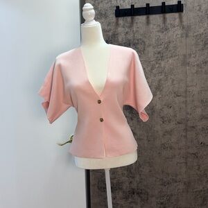 Elegant Pink Button-Down Women's Blouse